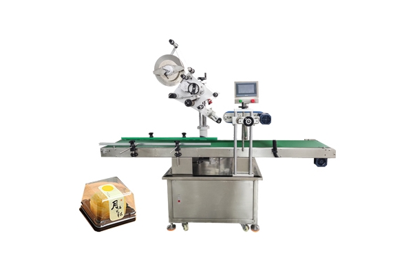 食品盒单转角贴标机