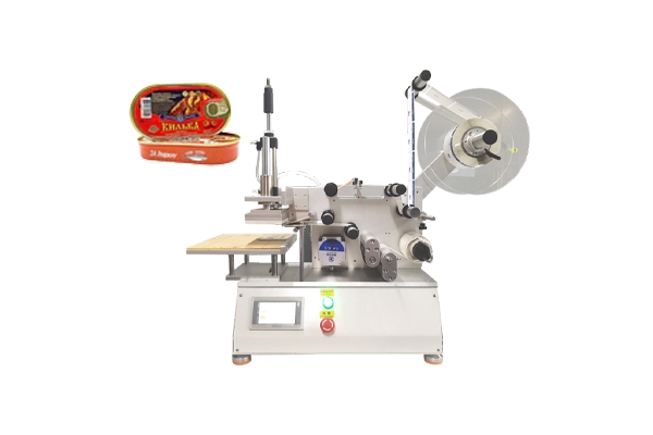 半自动罐头平面贴标机