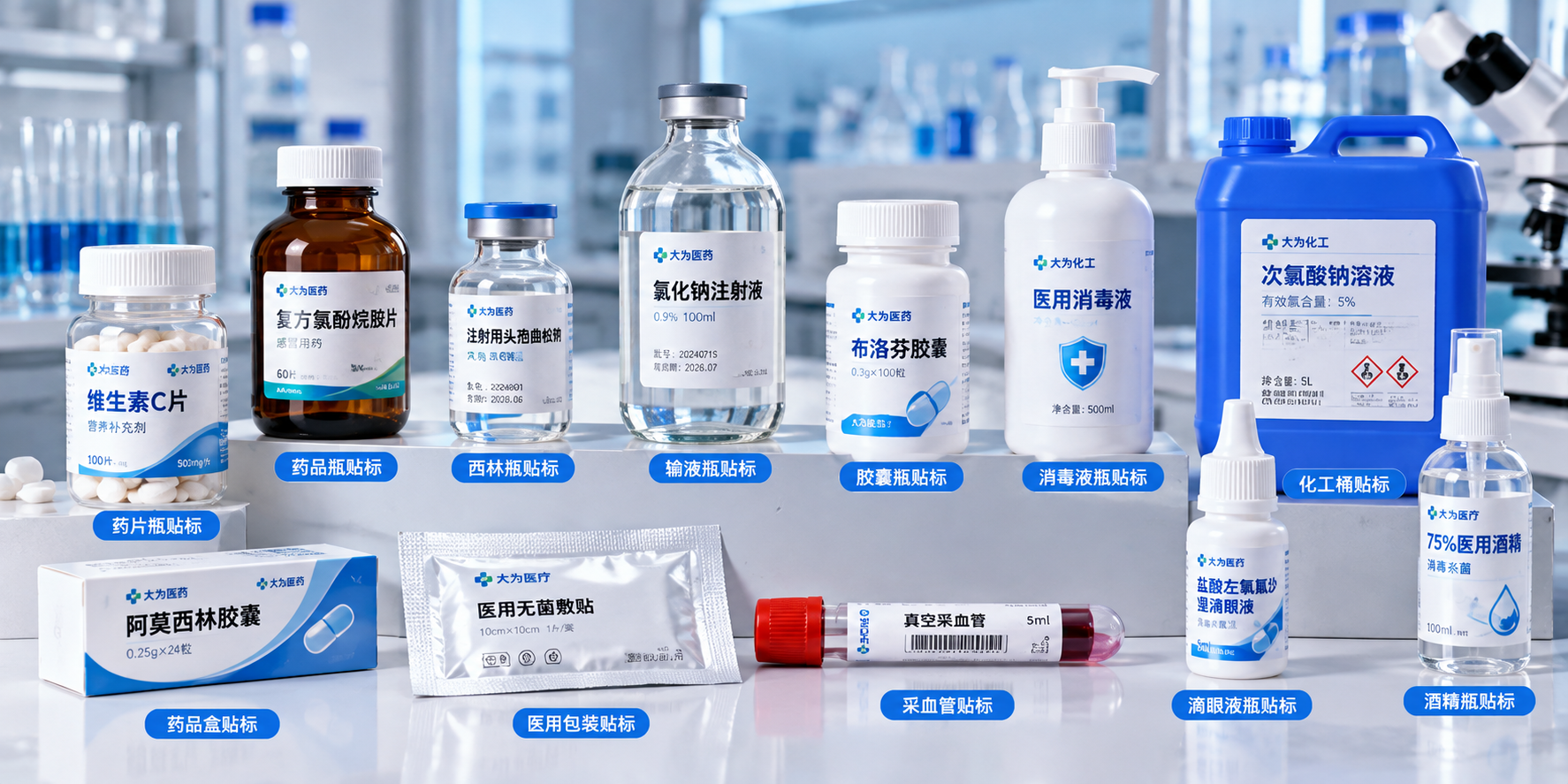 医药化工行业灌装贴标方案